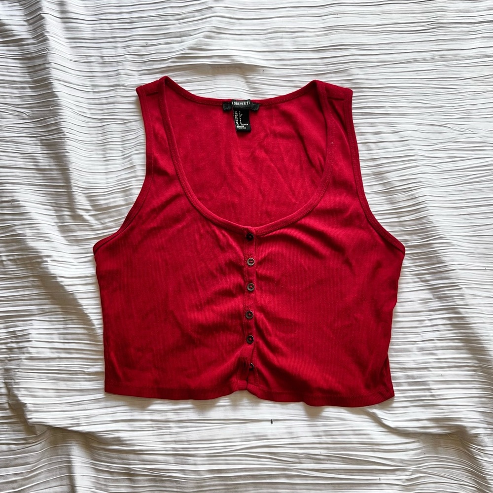 Red Crop Top